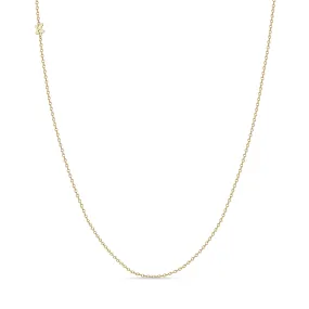 14k Itty Bitty Off-Center Initial Letter Necklace