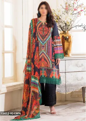 15412 Readymade Sha Posh Multi Lawn Suit