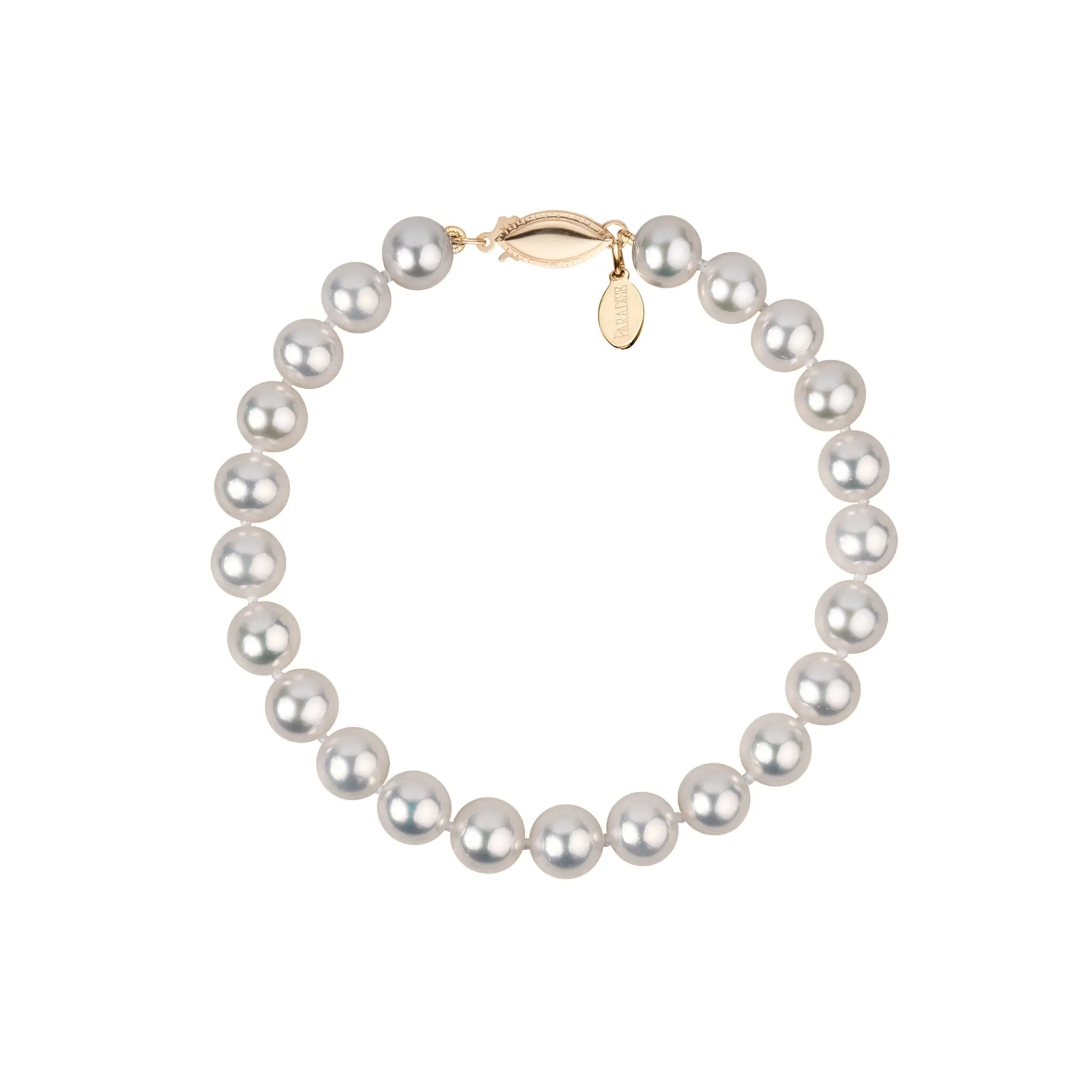 7.0-7.5 mm Metallic White Freshadama Freshwater Pearl Bracelet