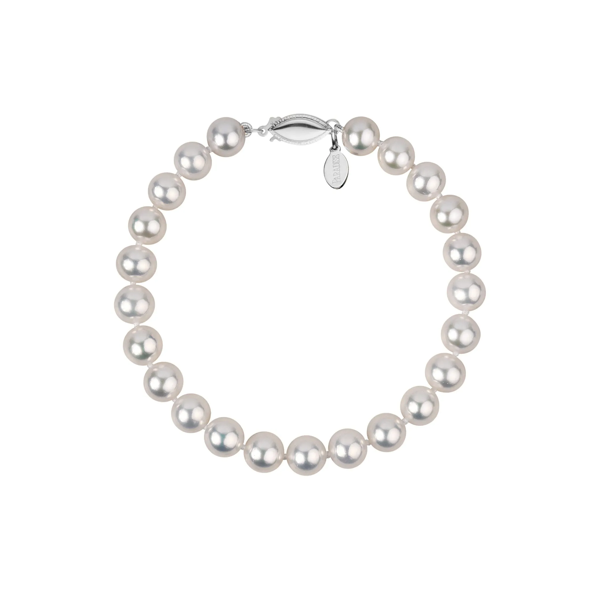 7.0-7.5 mm Metallic White Freshadama Freshwater Pearl Bracelet