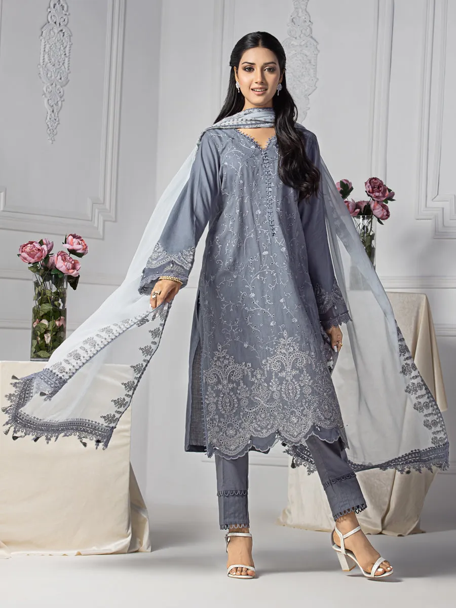 ACE Galleria Bahaar Festive Embroidered Dobby 3Pc Suit A-WU3P23-22770