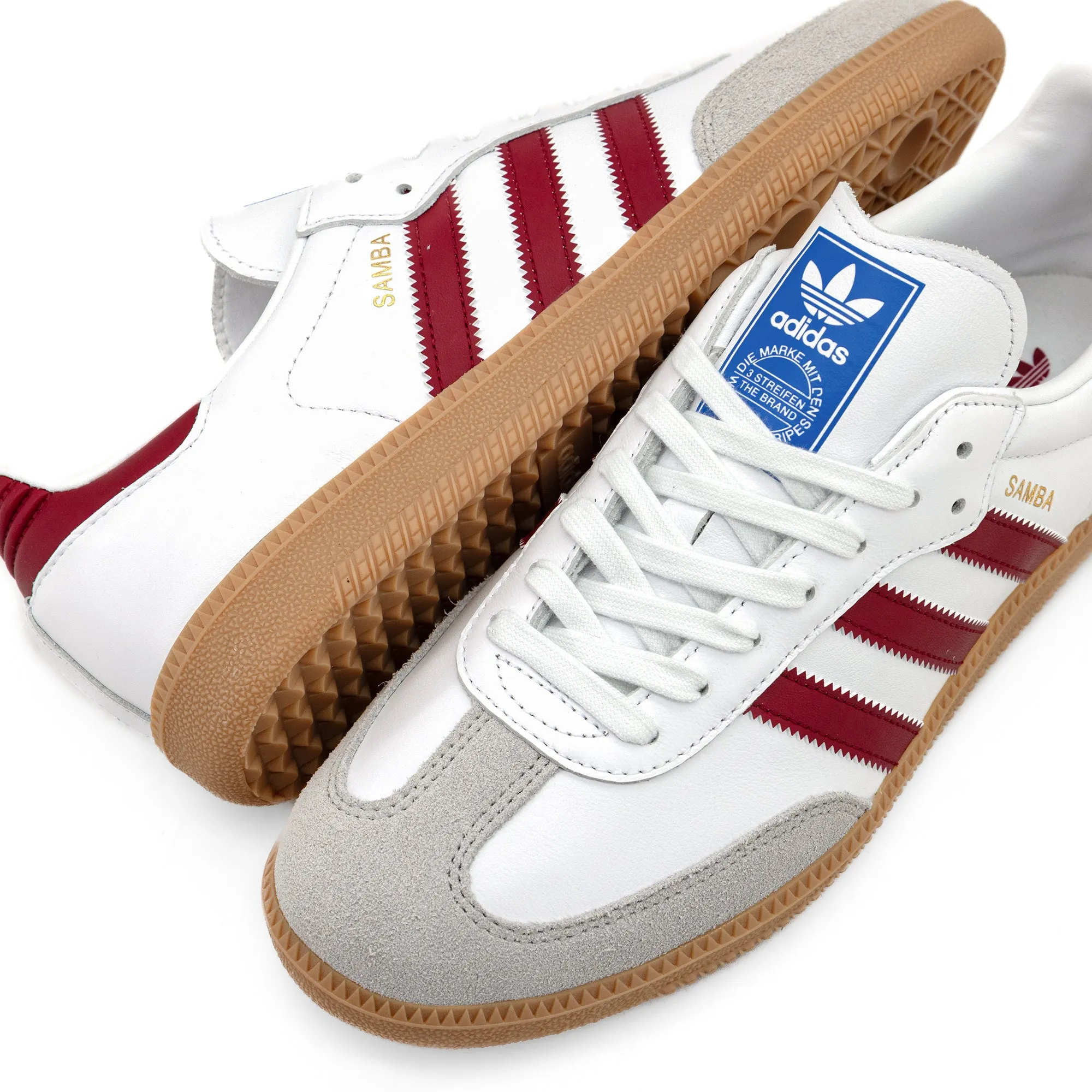 adidas Samba OG White/Burgandy/Gum IF3813