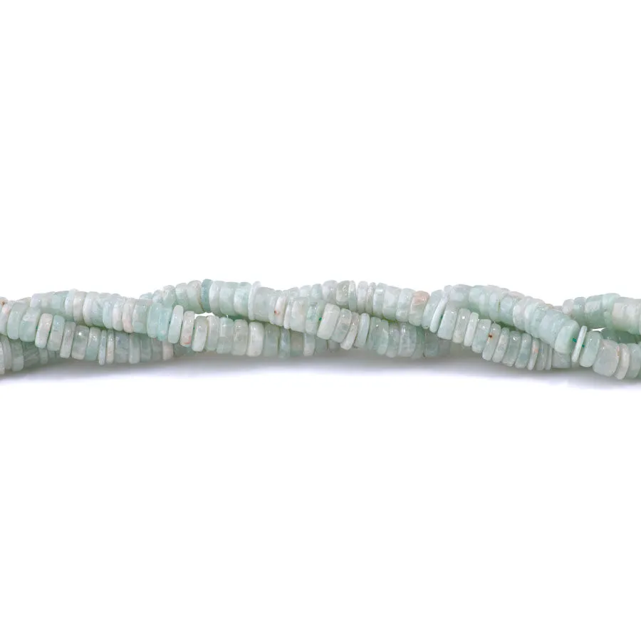 Amazonite 6mm Tyre Faceted - 15-16 Inch