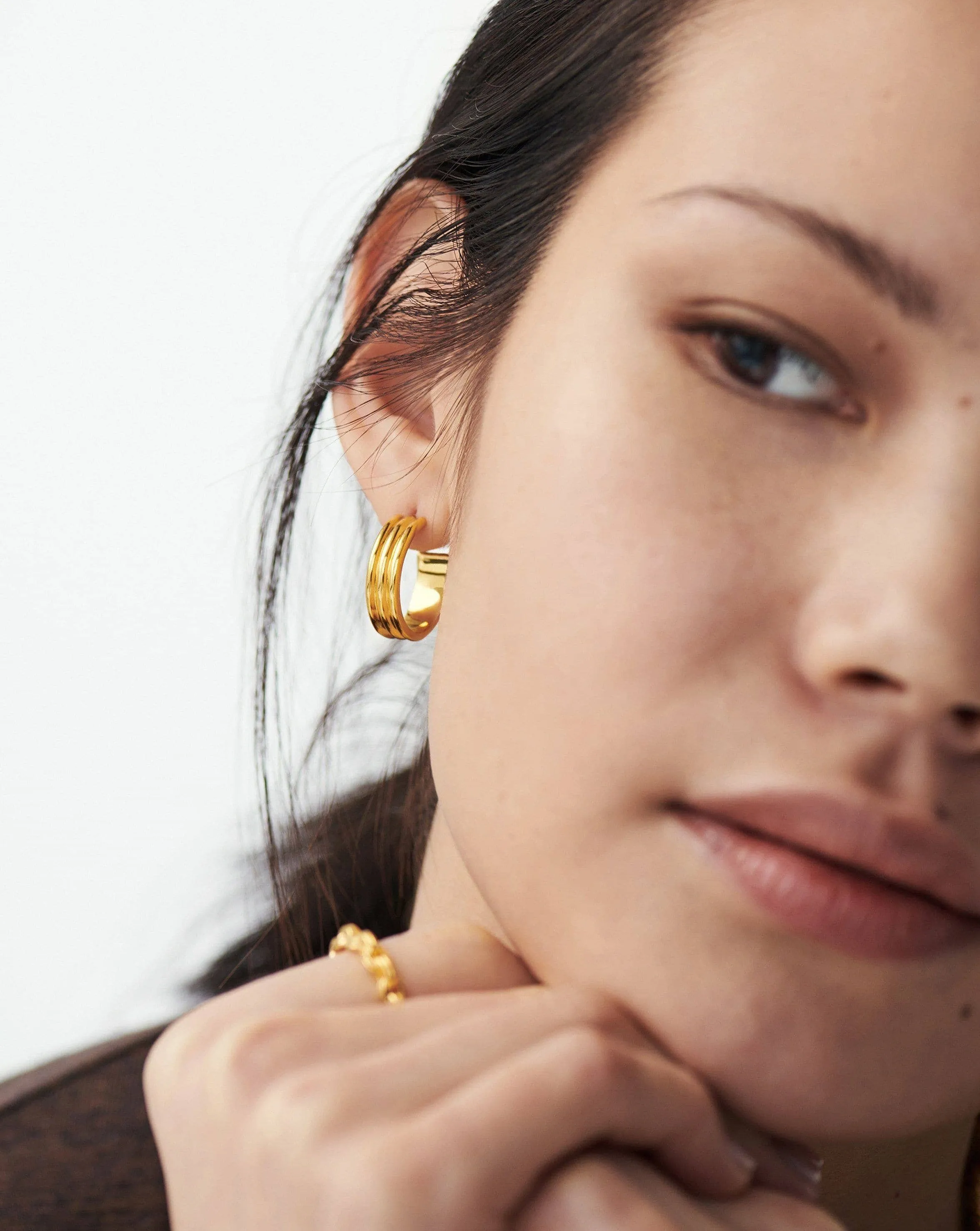 Ancien Hoop Earrings | 18ct Gold Plated Vermeil