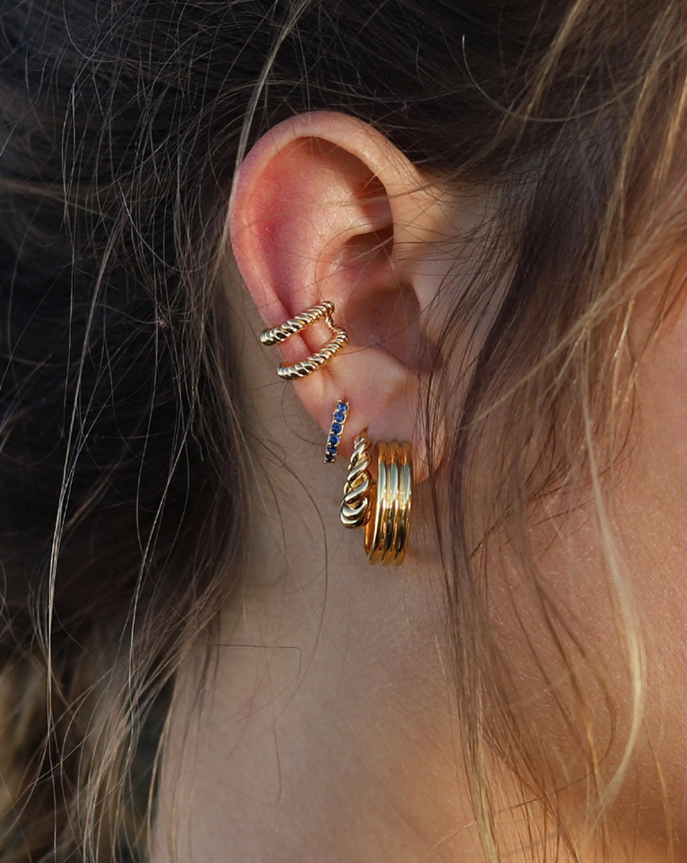 Ancien Hoop Earrings | 18ct Gold Plated Vermeil