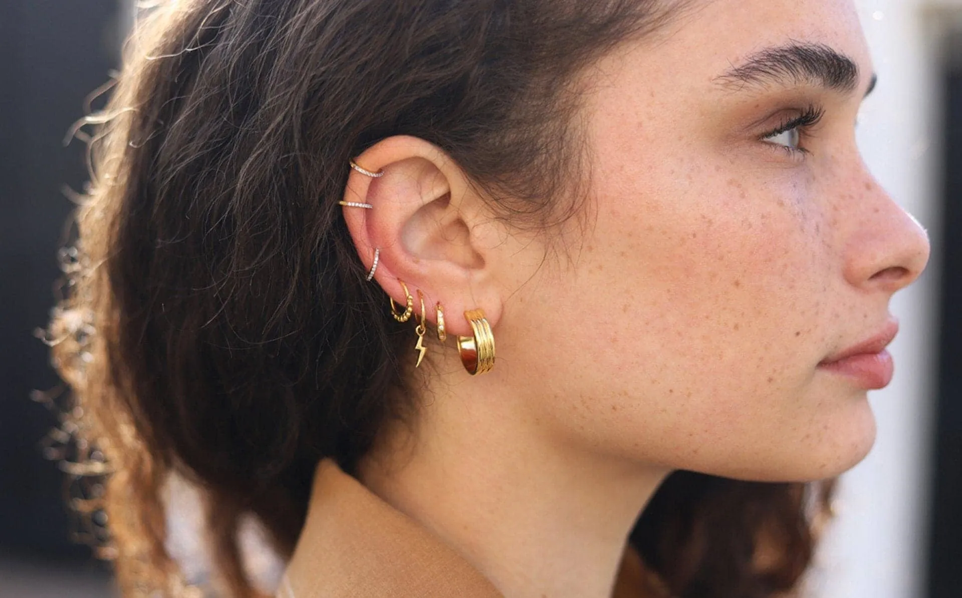 Ancien Hoop Earrings | 18ct Gold Plated Vermeil