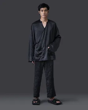 Baju Silang Kedut (Black)