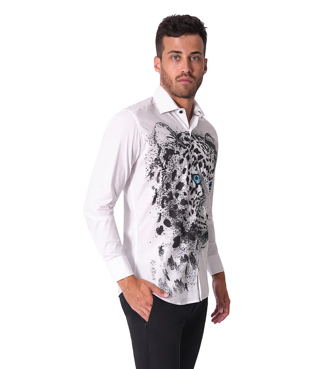 Bertigo Shirt | Ace-05 Snow Leopard Print