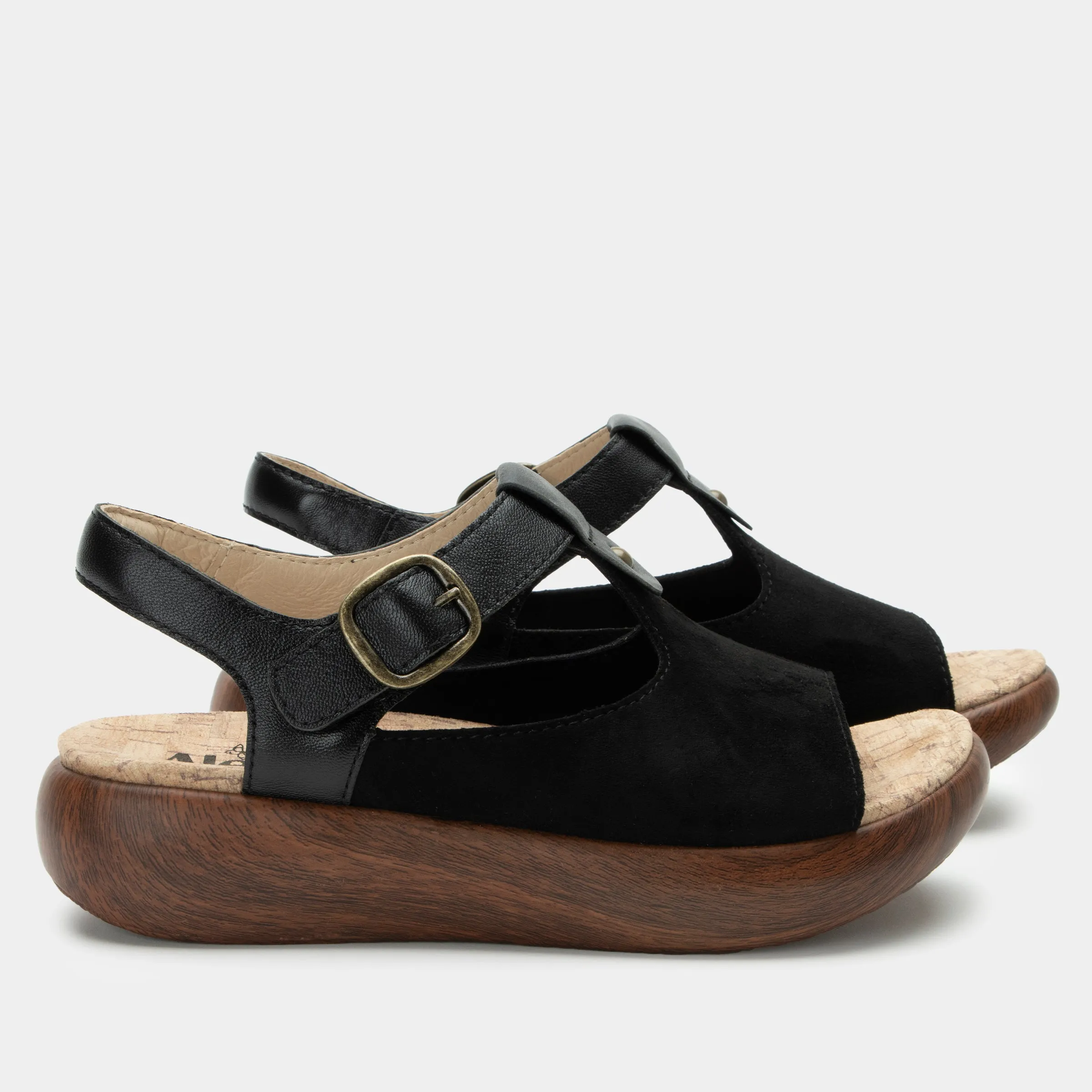 Betsie Stretch Black Sandal