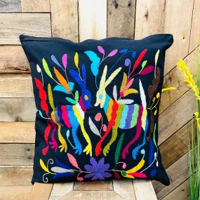 Black Otomi Decorative Pillow Cases - with Zipper