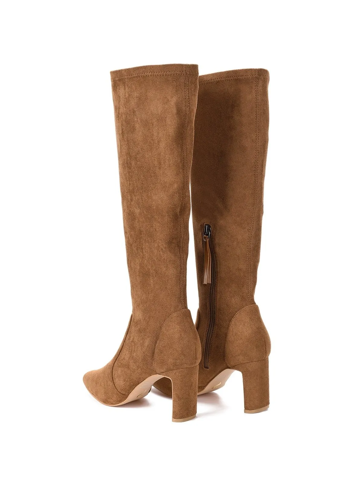 Bradley Knee High Boots - Coffee Stretch Micro