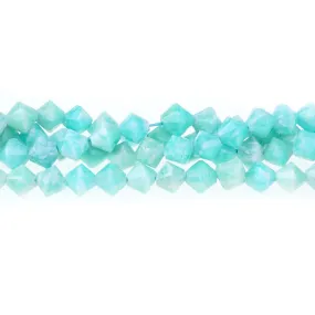 Brazilian Amazonite 6mm Xilion Bicone - 15-16 Inch