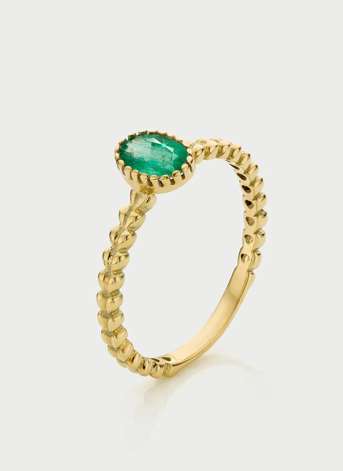 Caes emerald may birthstone 14k gold