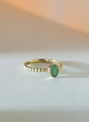 Caes emerald may birthstone 14k gold