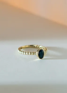 Caes sapphire september birthstone ring 14k gold