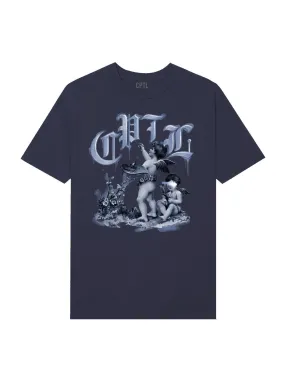 Capital Denim T-Shirt - End Game - Navy - CPTLT23