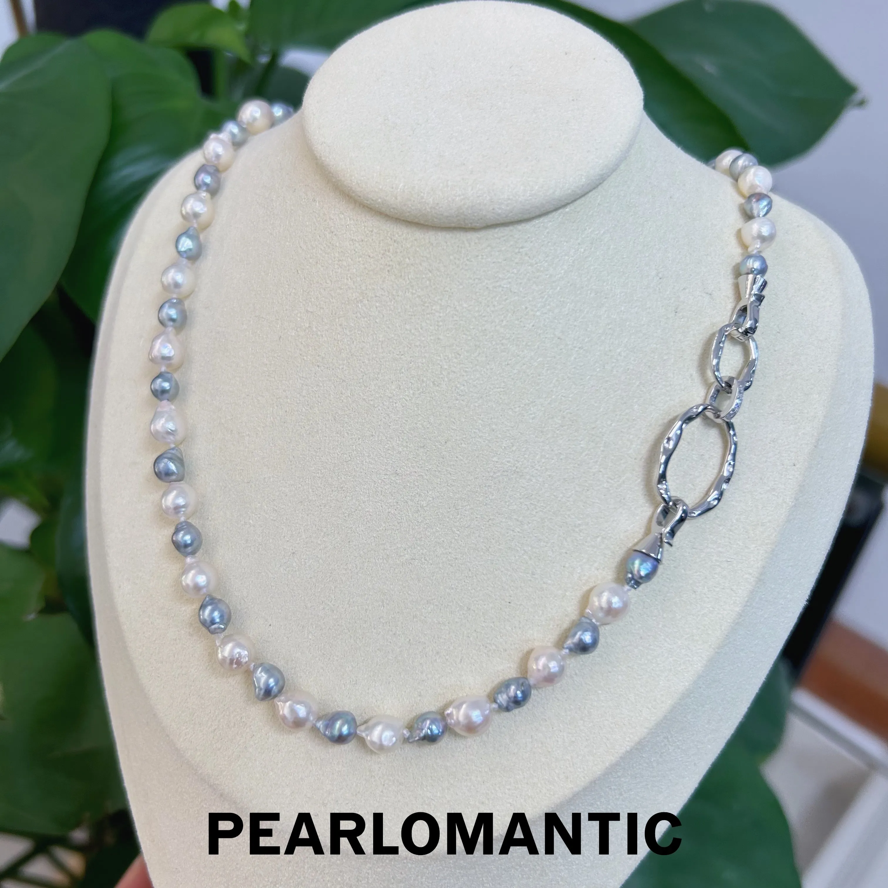 [Designer's Choice] Akoya Baroque Pearl 4-5mm   6-7mm Necklace & Bracelet Set w/ S925