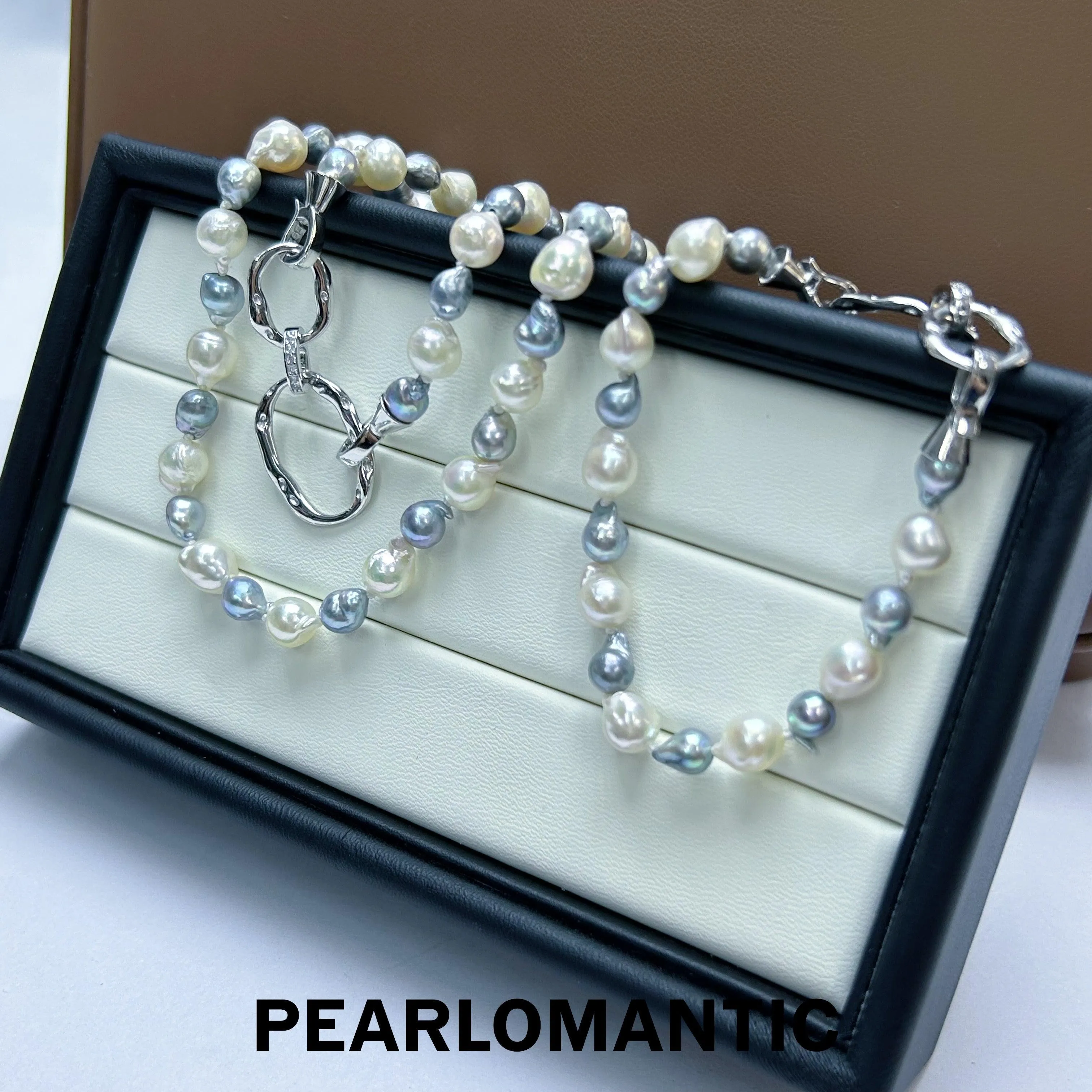 [Designer's Choice] Akoya Baroque Pearl 4-5mm   6-7mm Necklace & Bracelet Set w/ S925