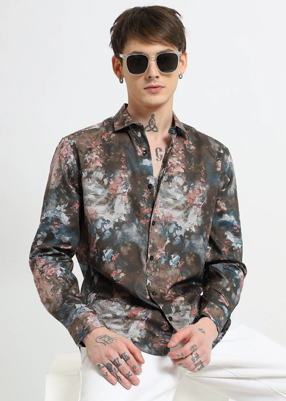 Drip Splash Printed Shirt