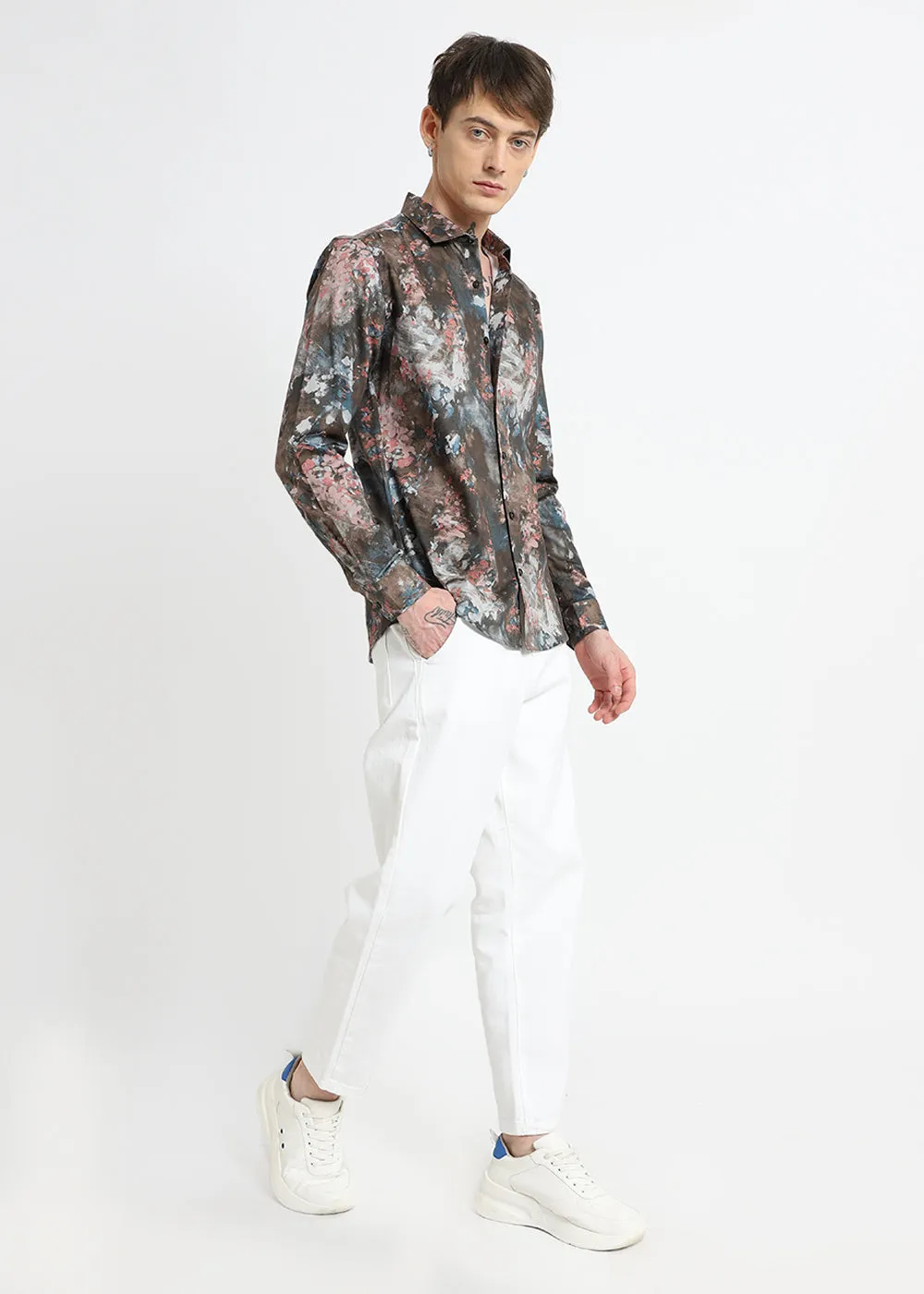 Drip Splash Printed Shirt