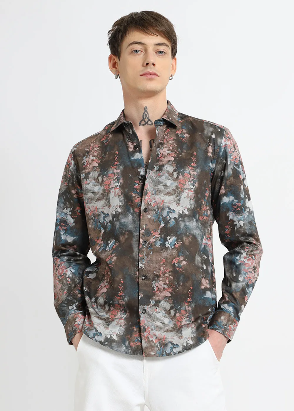 Drip Splash Printed Shirt