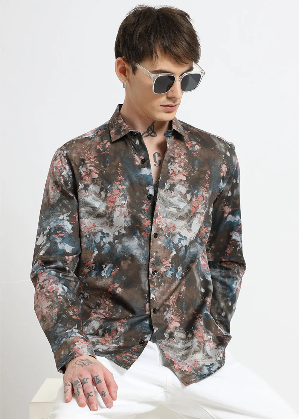 Drip Splash Printed Shirt