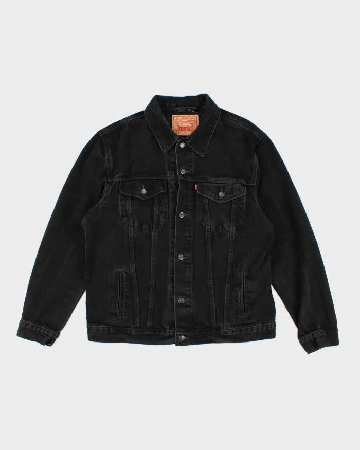 Early 00s Levi's Black Denim Trucker Jacket - XXL