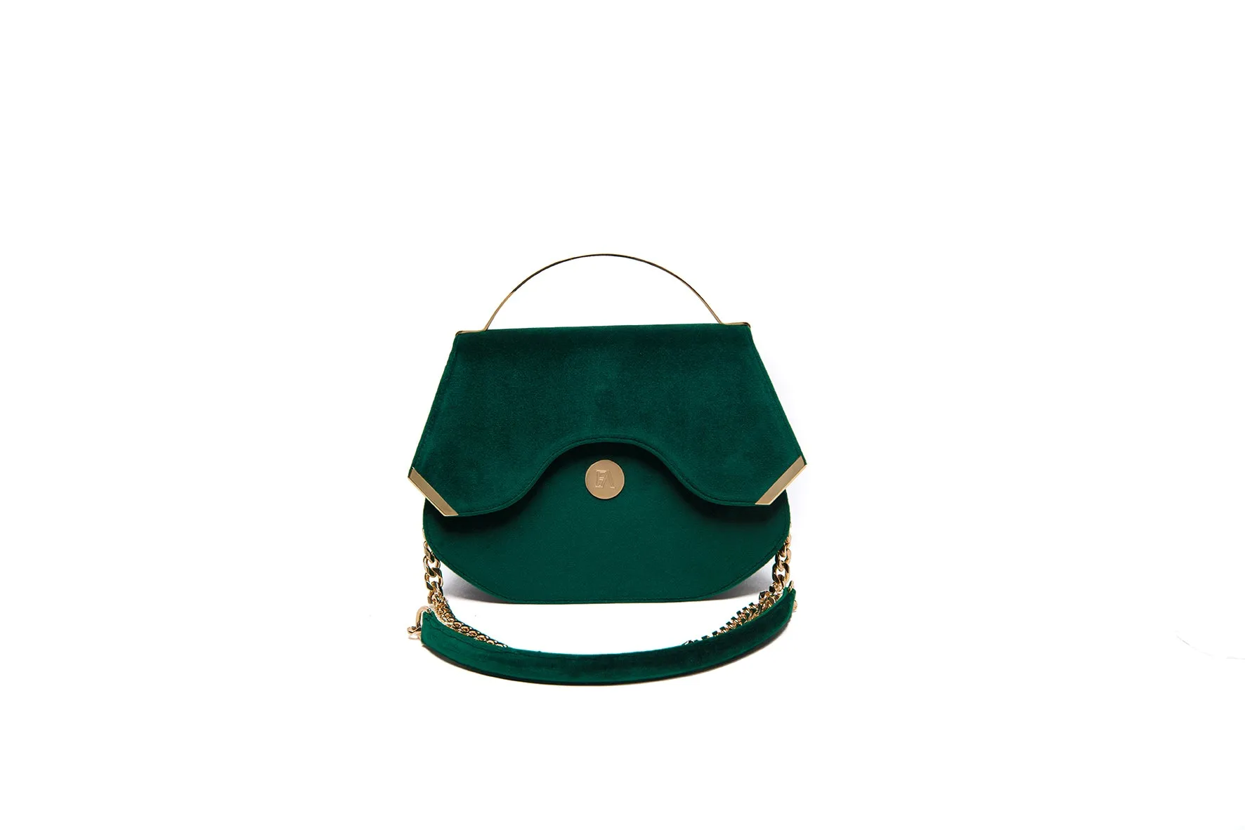 Emerald Velvet Calypso top handle