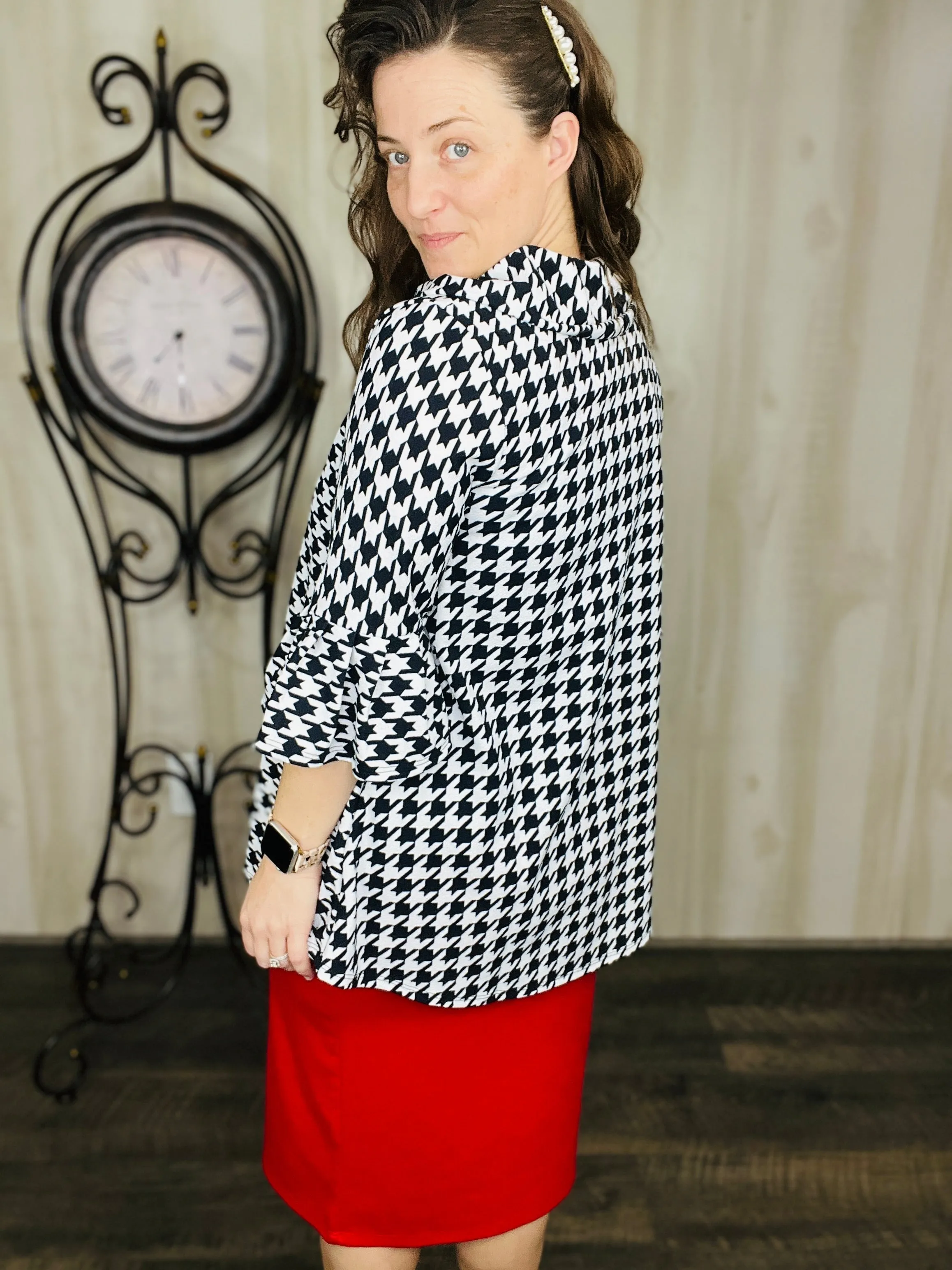 Felisha Houndstooth Blazer