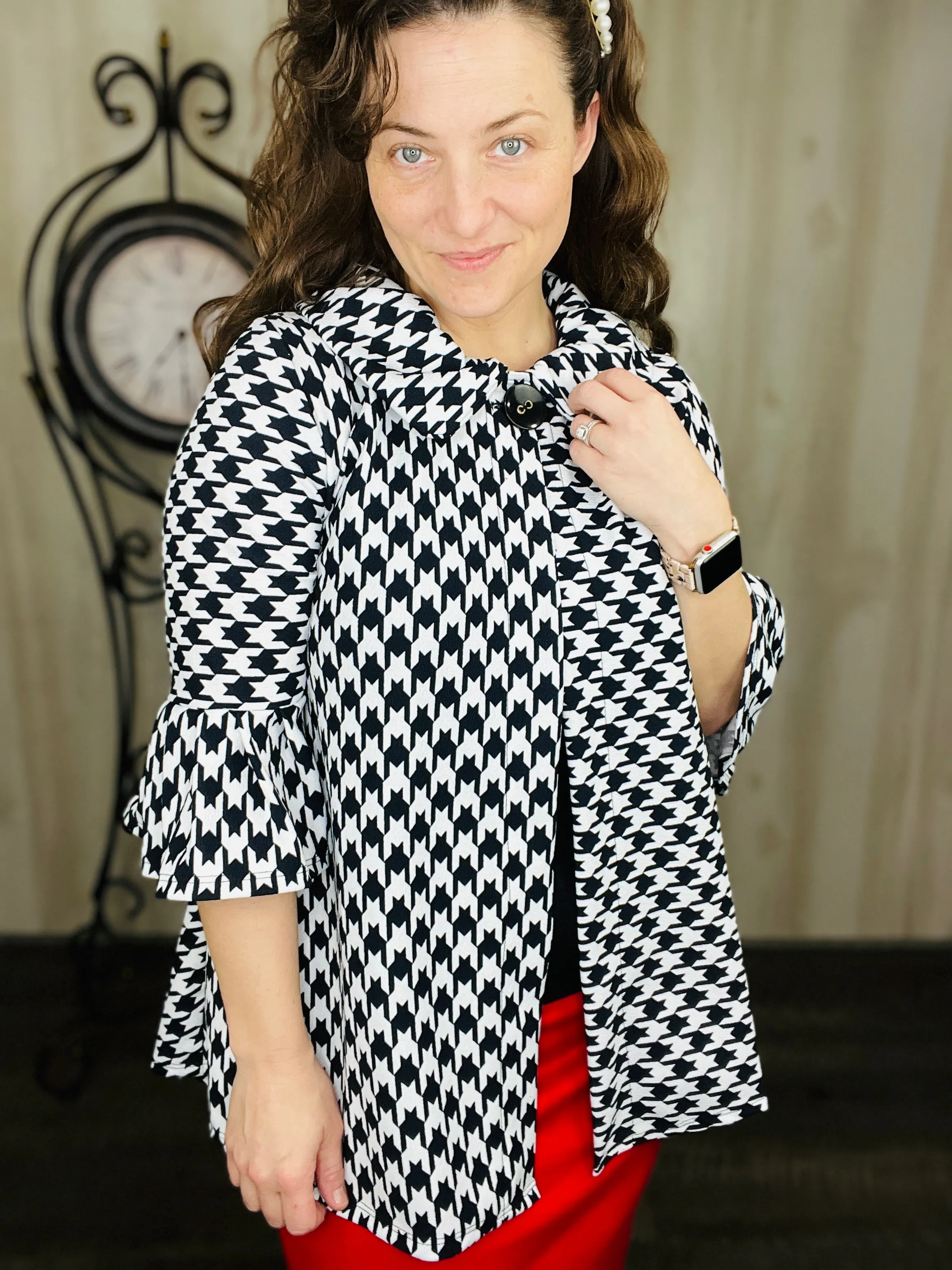 Felisha Houndstooth Blazer