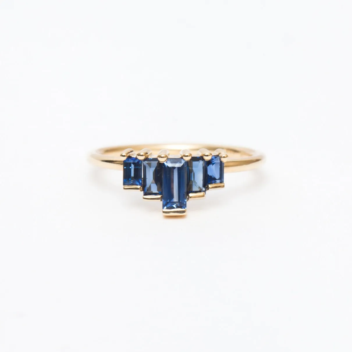 Five Baguette Sapphire Ring