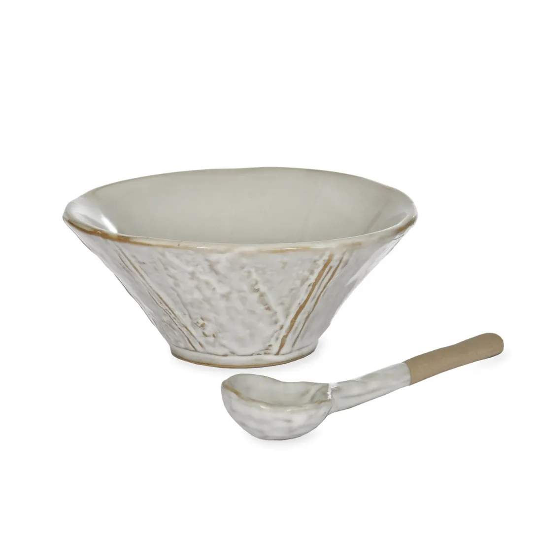 Garden Trading Ithaca Meze Bowl with Spoon White