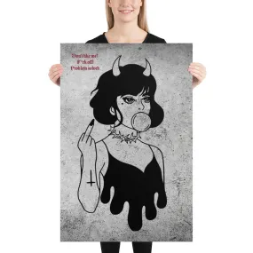 Gothic Wall Decor / Gothic Wall Art / Goth Art / Fuck Off Art / Quality Poster