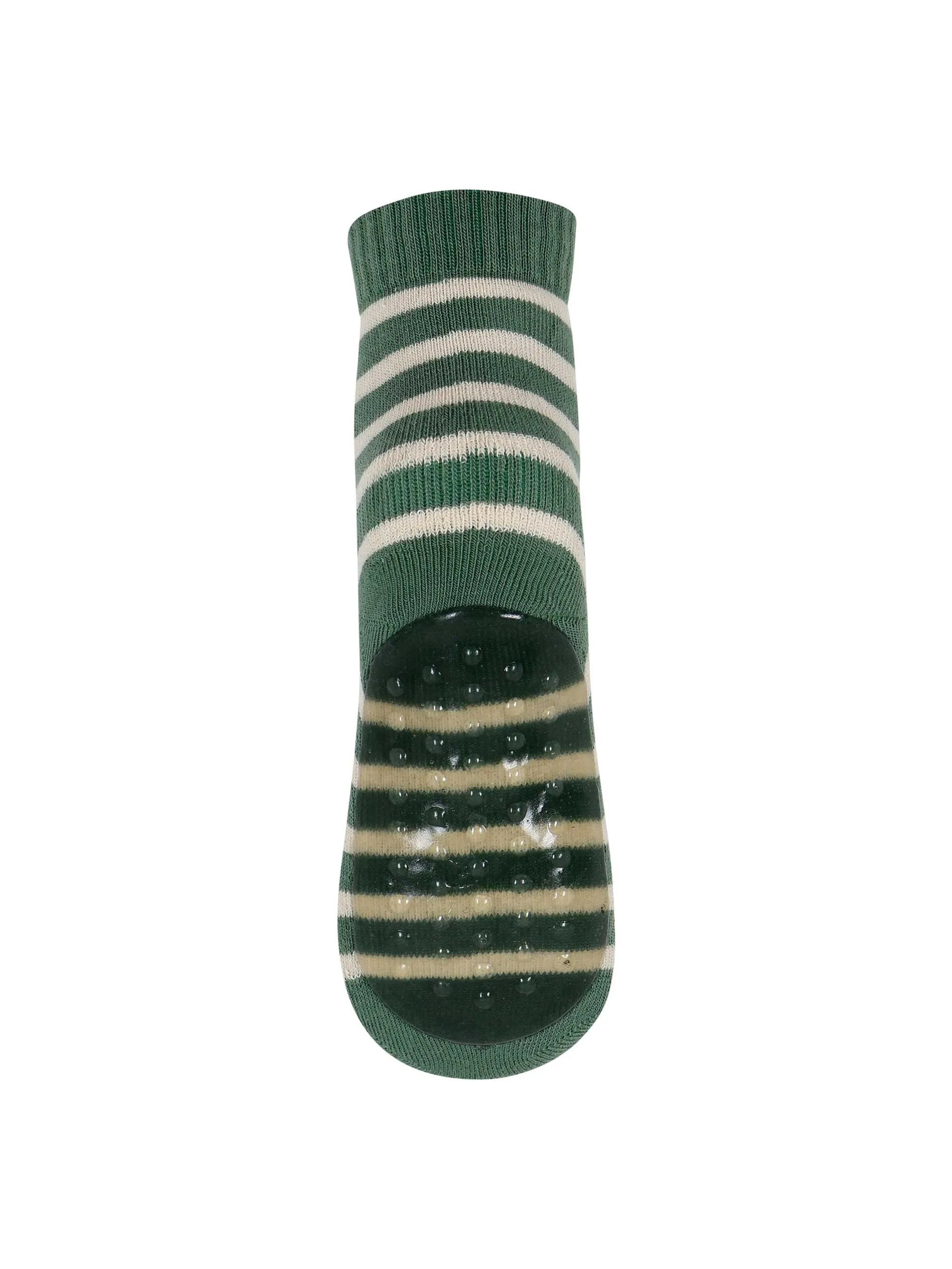 Green Stripe Slipper Socks