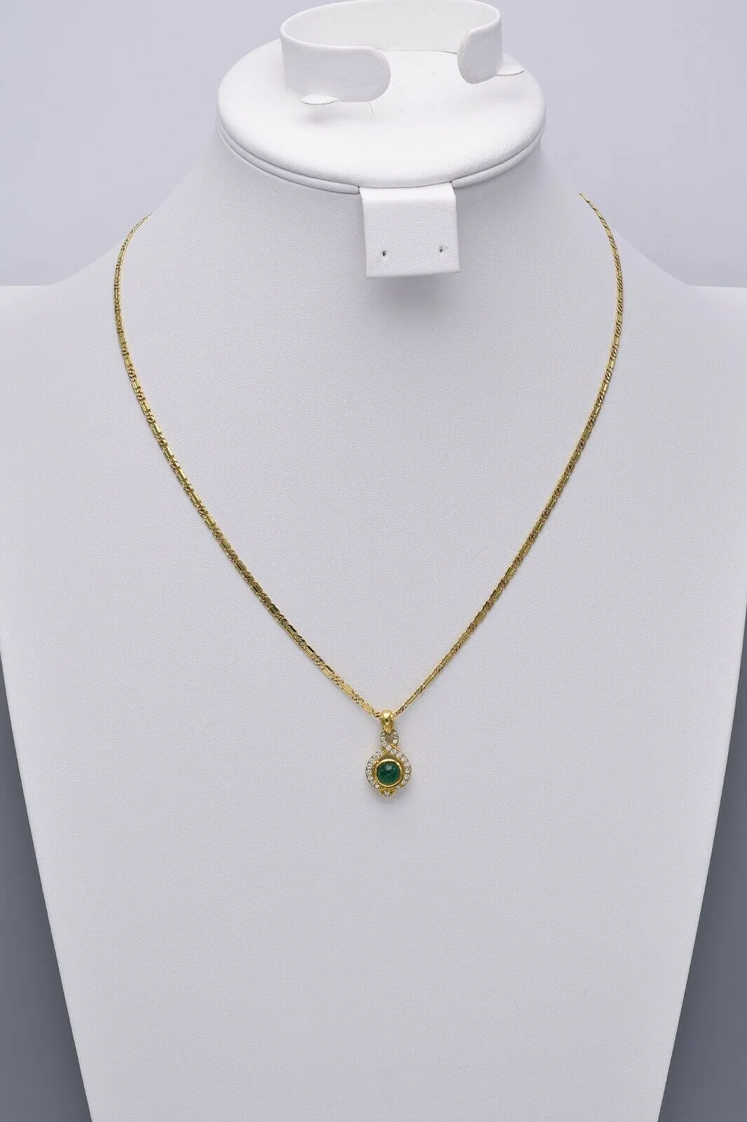 H. STERN 18K Gold Emerald & 1.49 TCW Diamond Necklace Bracelet Earring Ring Set