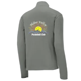 Heber Valley Pickleball Club (Customizable) | Men's 1/4 Zip Long Sleeve Pullover Athletic Shirt | 100% Polyester