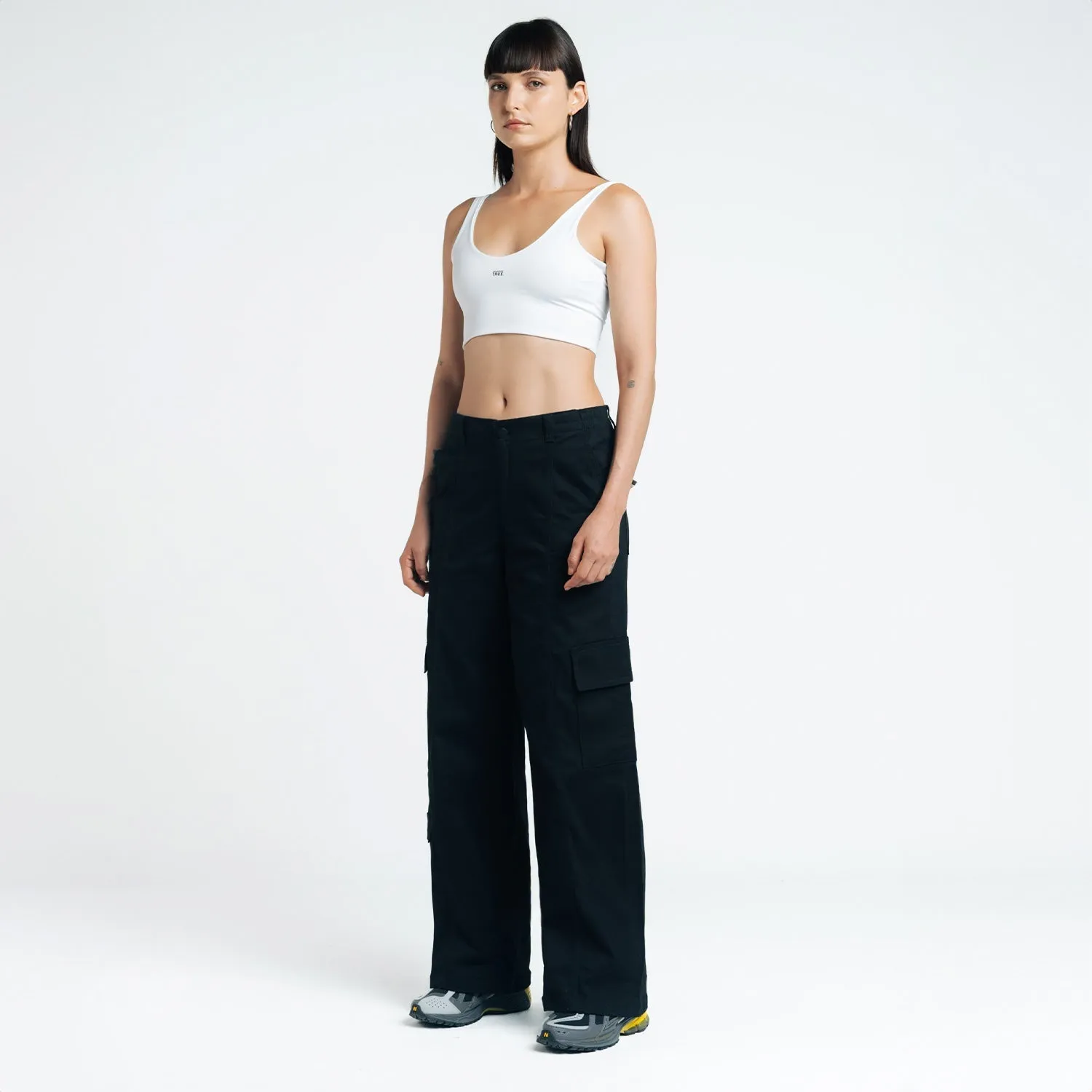 H.E.R. Straight Cargo Pants - Black