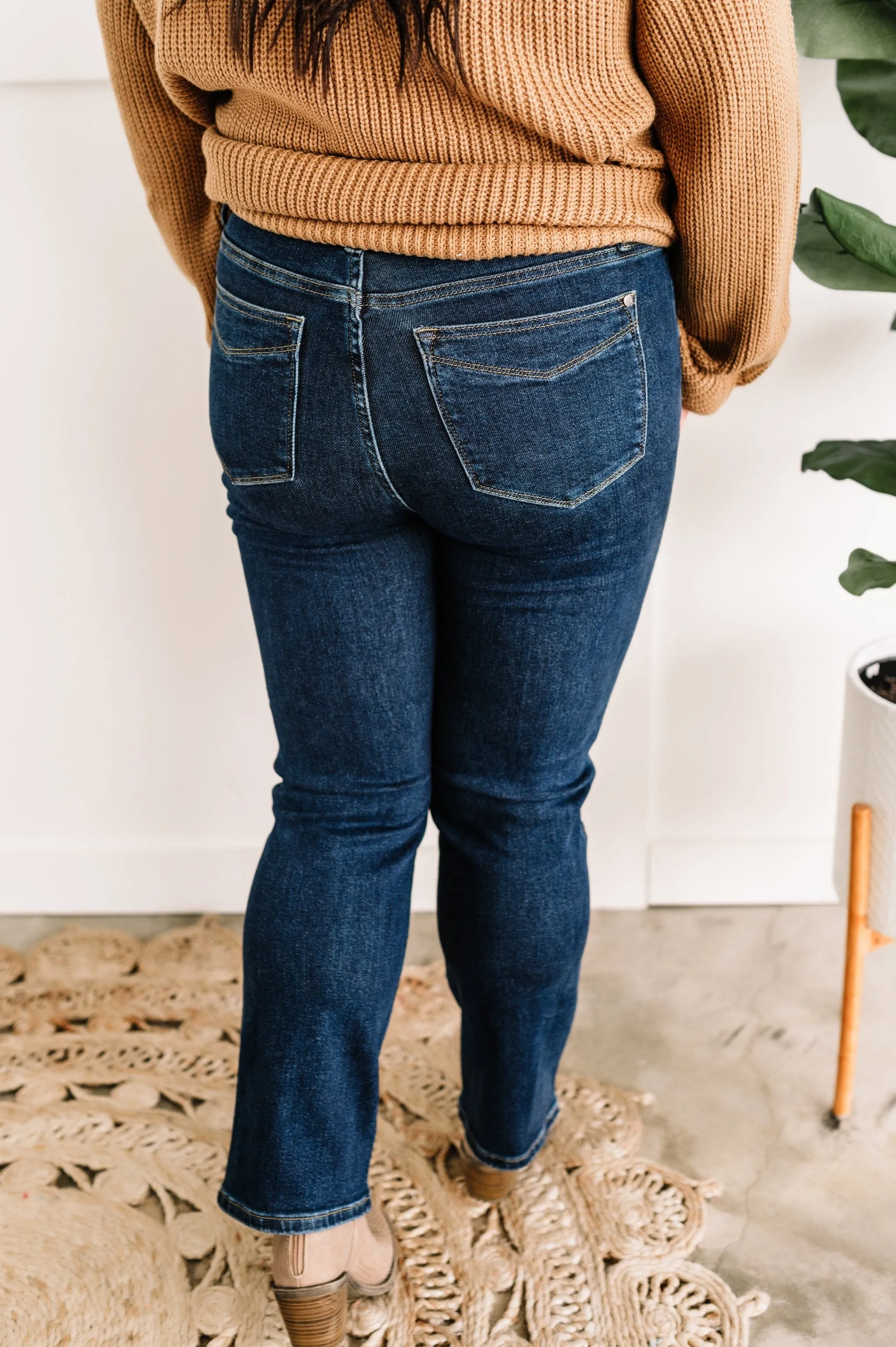 High Waisted Tummy Control Straight Leg Judy Blue Jeans