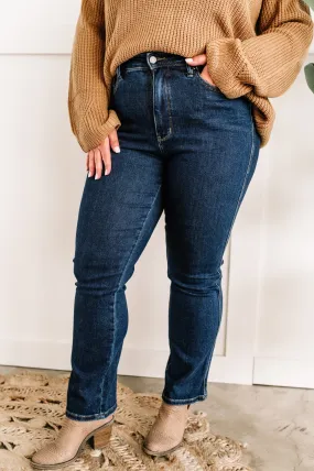 High Waisted Tummy Control Straight Leg Judy Blue Jeans