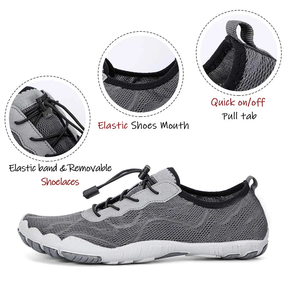 Hiitave Men's Barefoot Mesh Water Shoes