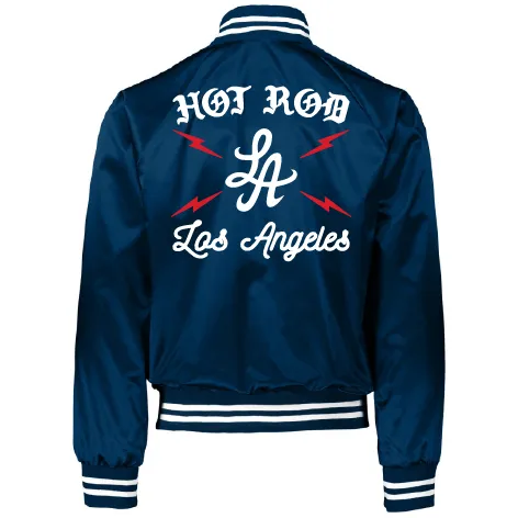 HOT ROD HIGH VOLTAGE SATIN TEAM JACKET (ROYAL)