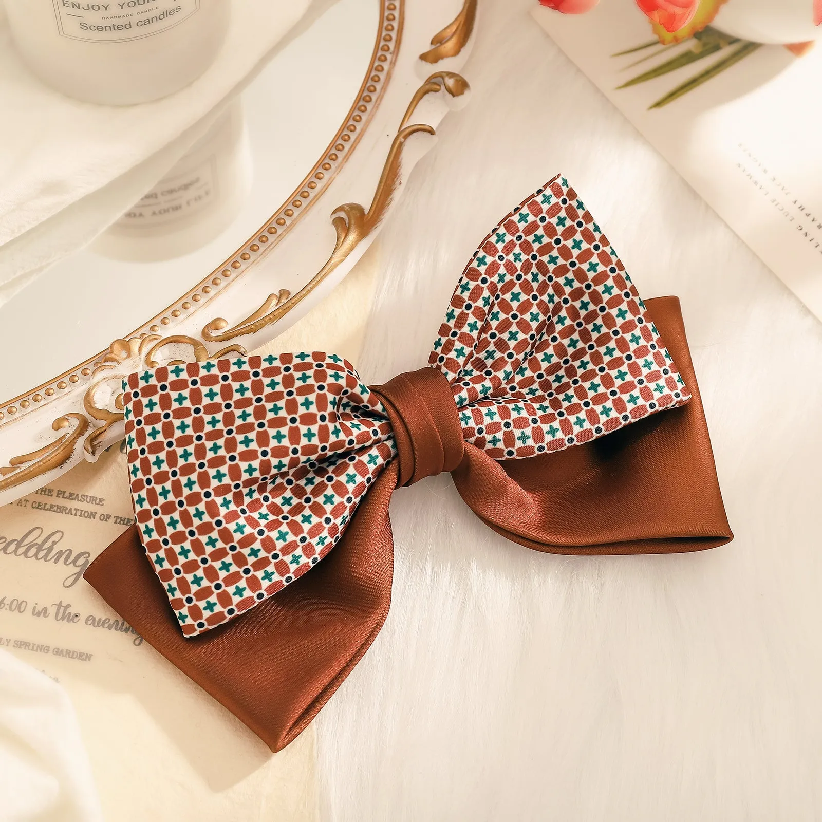 Houndstooth Hair Clips