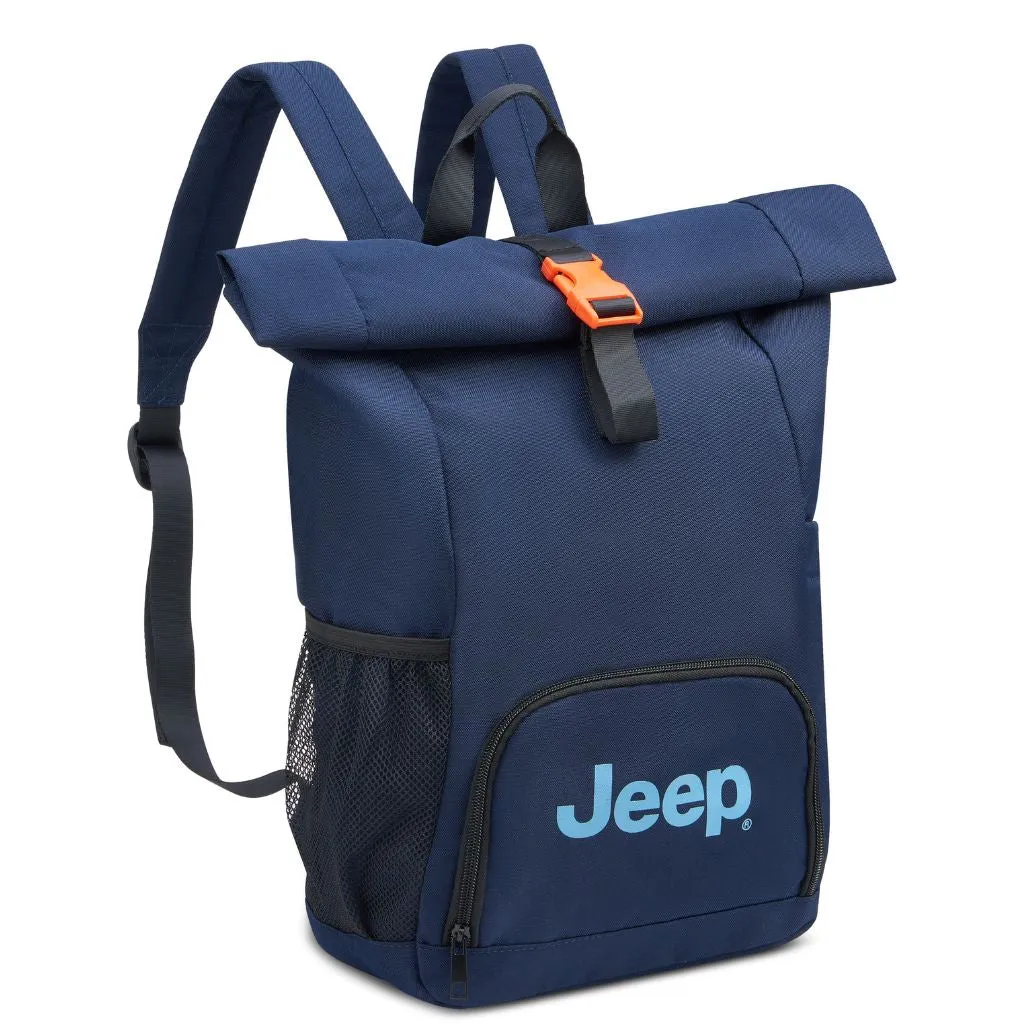 Jeep Rolltop 17" Laptop Backpack - Navy