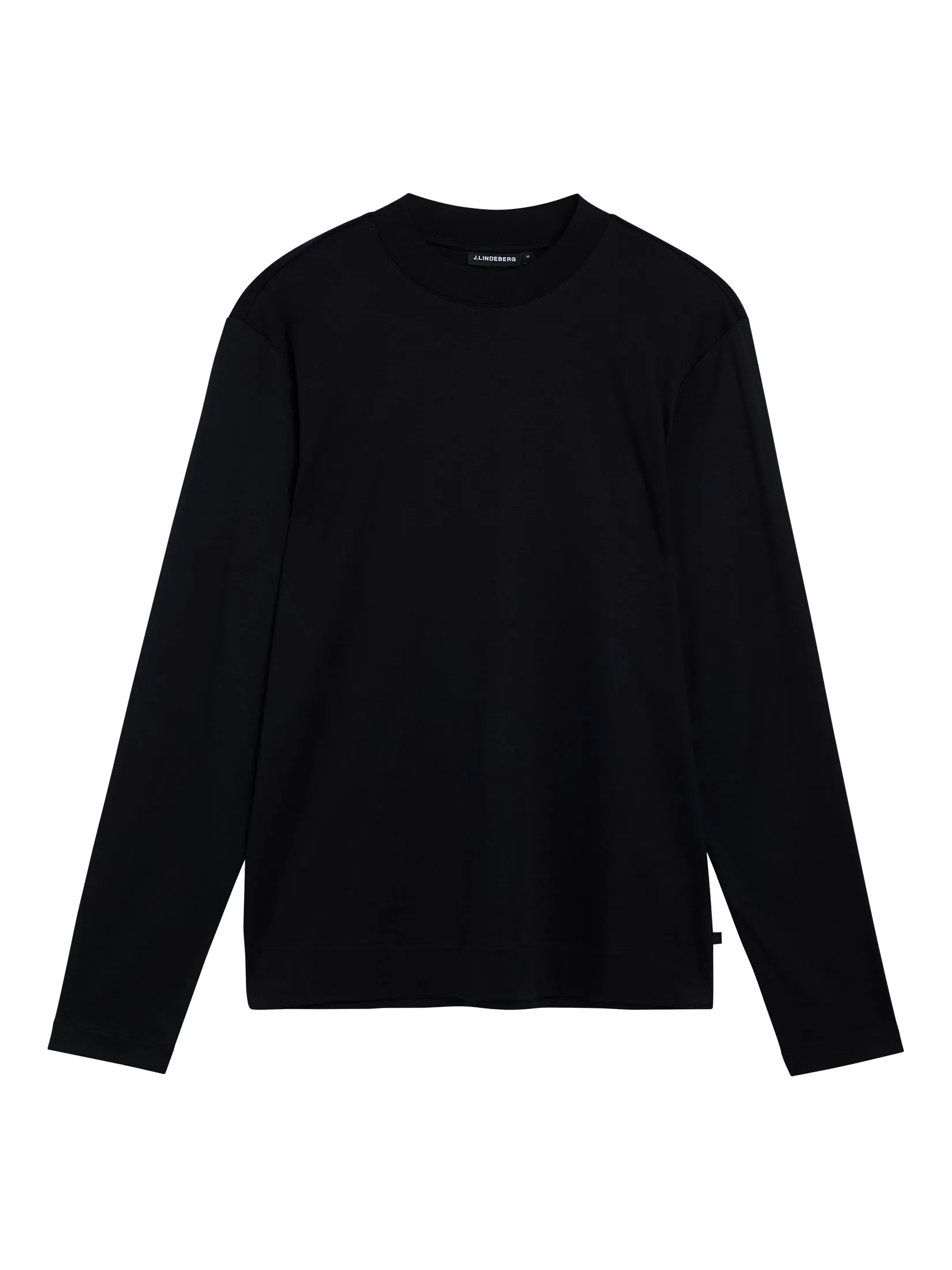 J.Lindeberg Mens Ace Mock Neck Long Sleeve T Shirt - BLACK