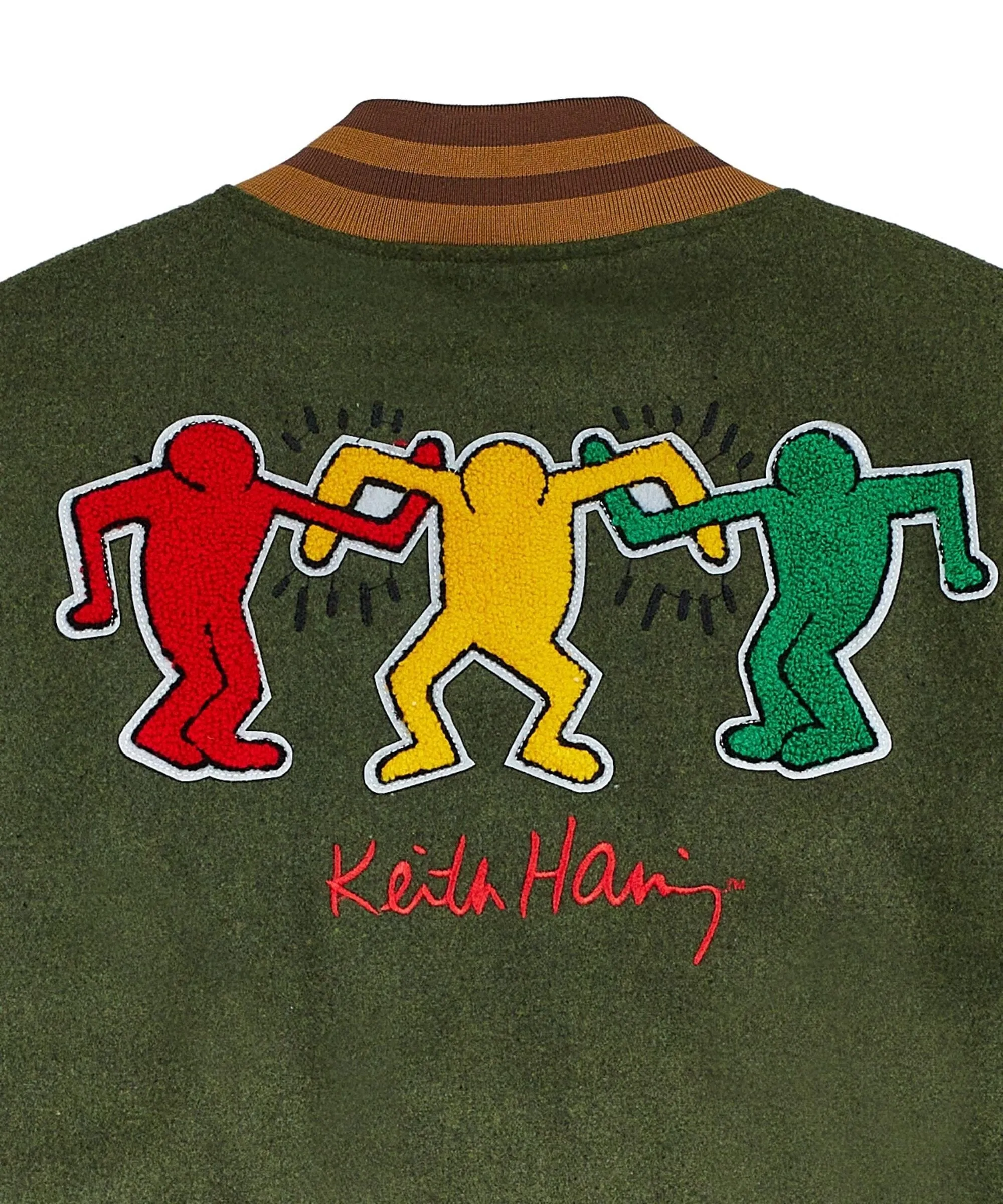 Keith Haring Holding Hands Varsity Jacket