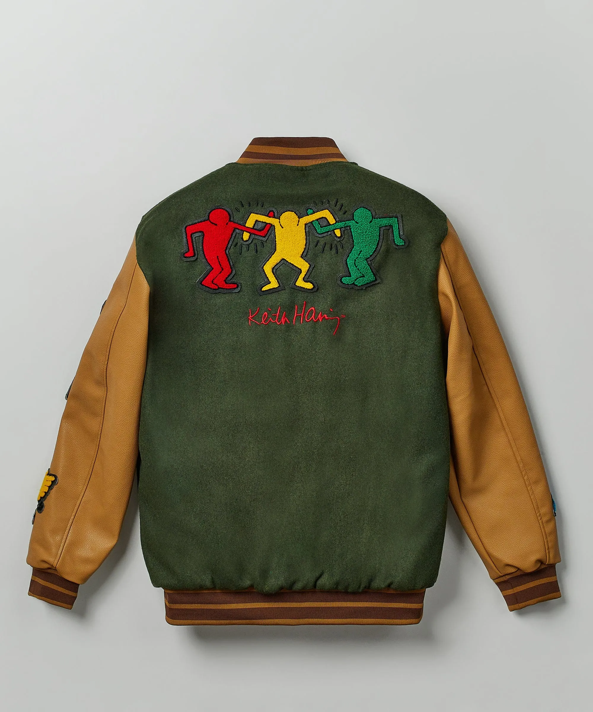 Keith Haring Holding Hands Varsity Jacket