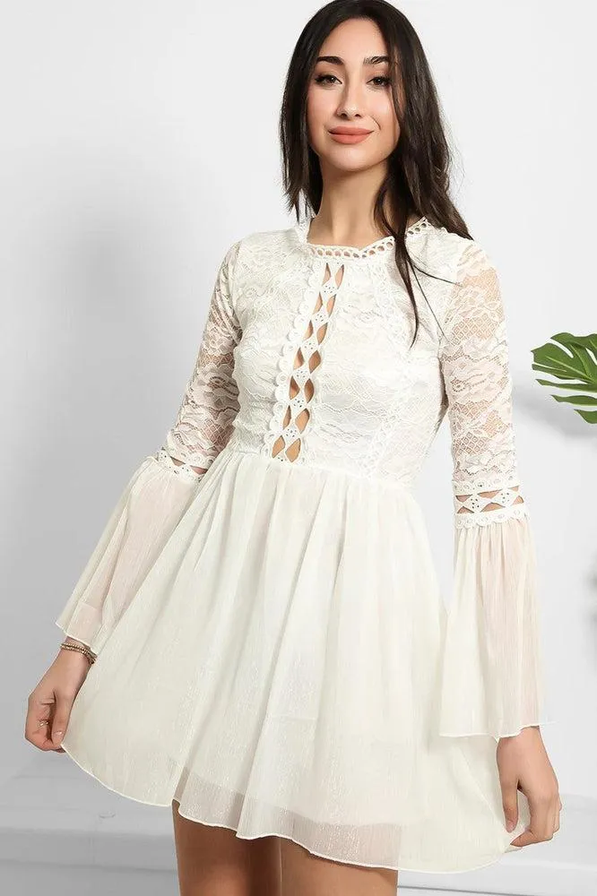 Lace And Shimmer Chiffon Dress