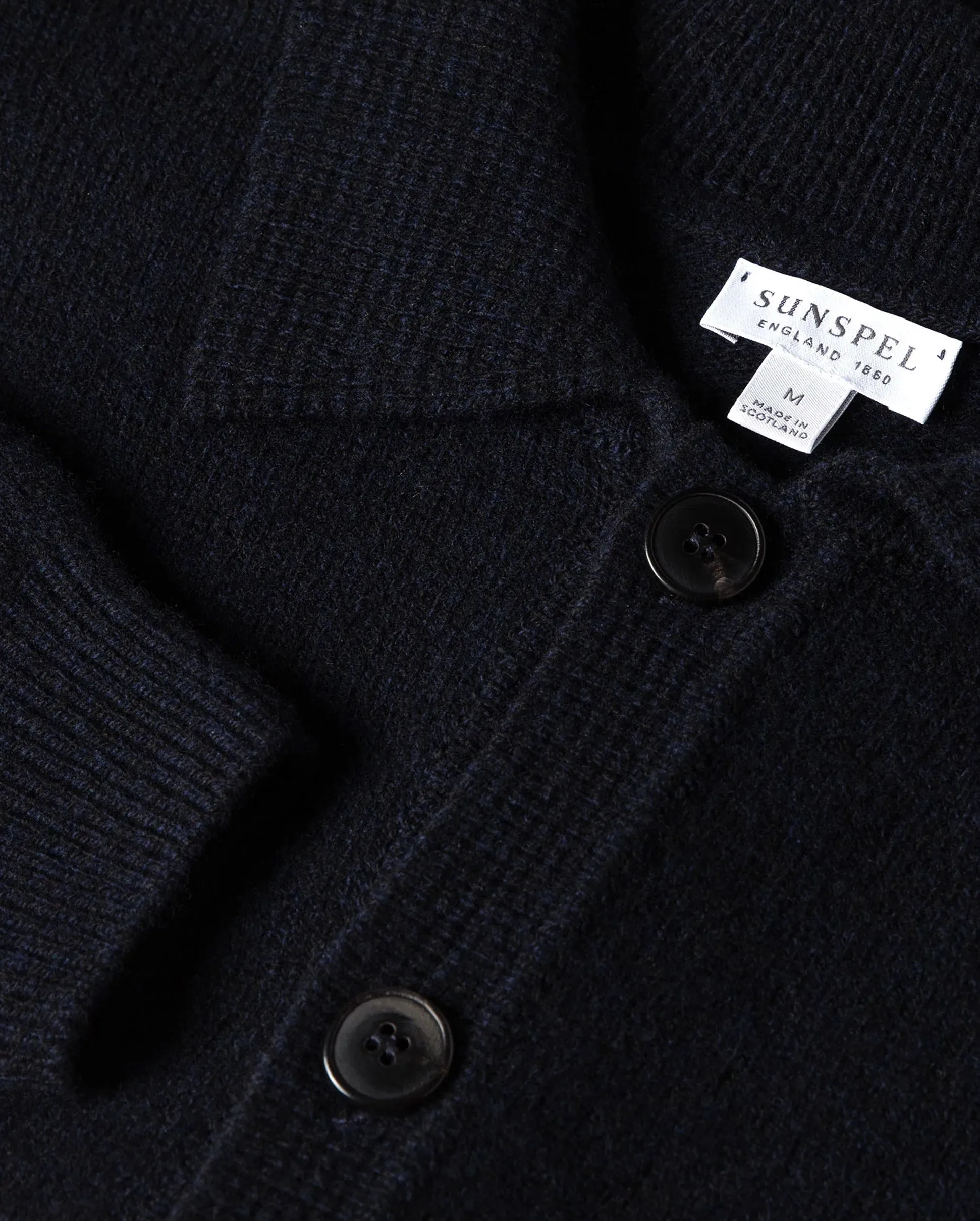 LAMBSWOOL JACKET / DARK NAVY MOULINE