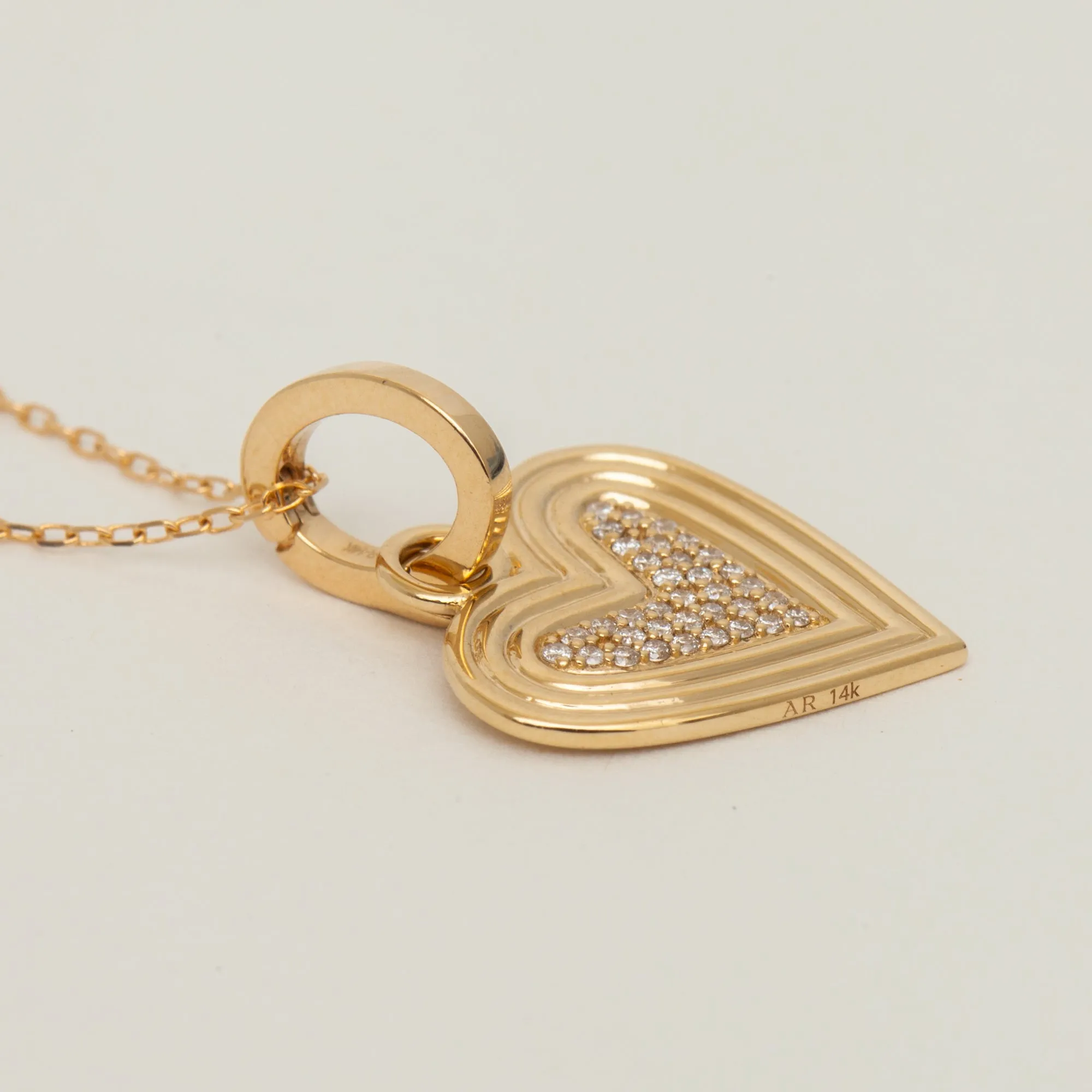 Make Your Move Pave Heart Hinged Charm