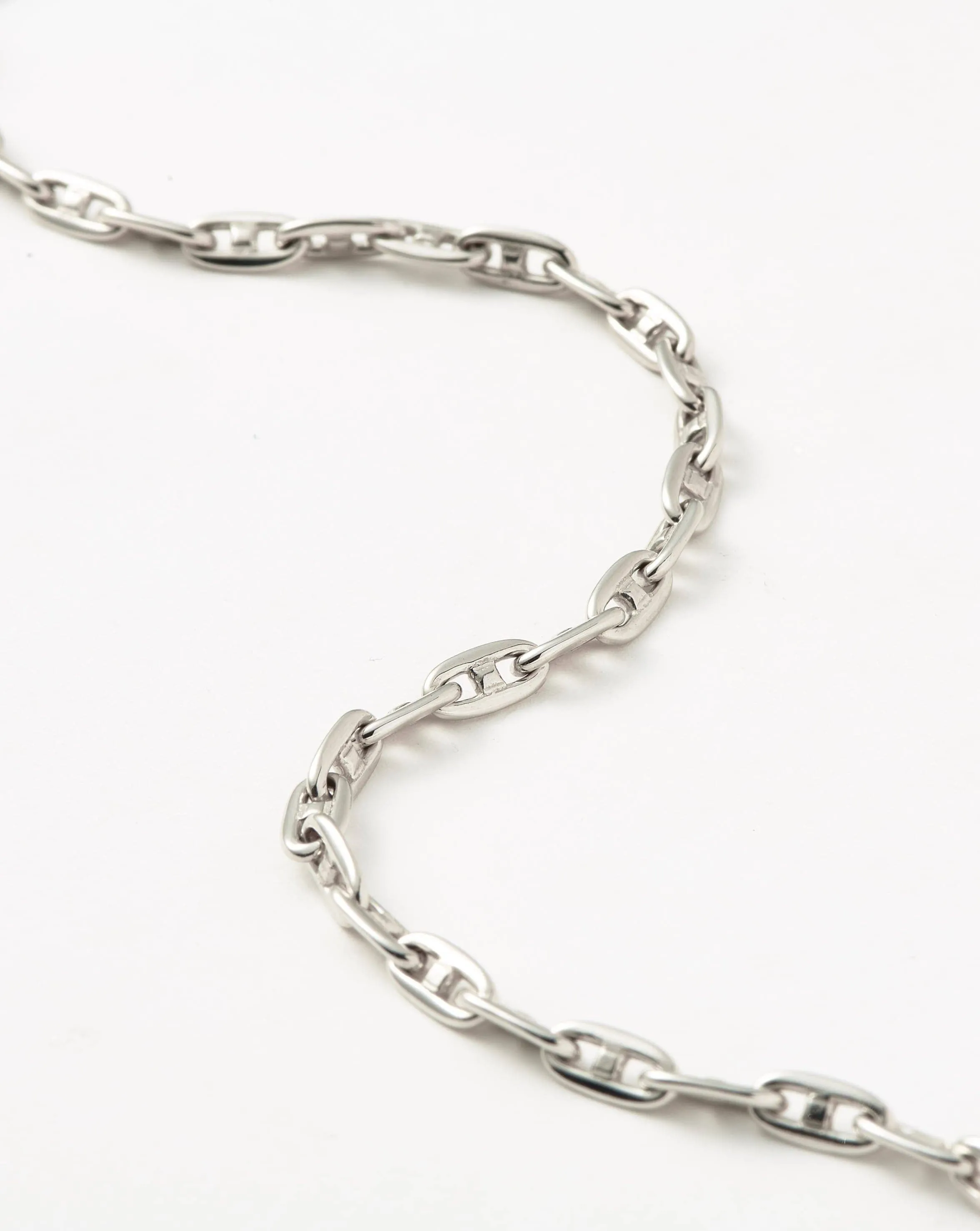 Mariner Long Chain Necklace | Silver Plated